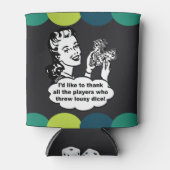 Grappige Bunco speler Retro Blikjeskoeler (Voorkant)