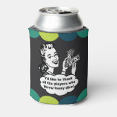 Grappige Bunco speler Retro Blikjeskoeler (Blikje Achterkant)