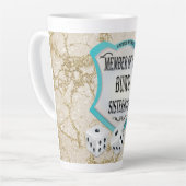 Grappige Bunco speler Vriend Latte Mok (Linkerhoek)