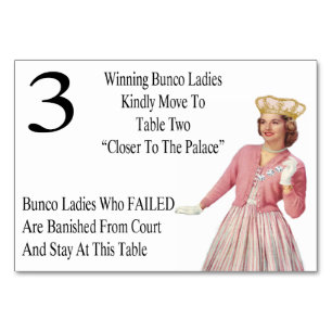 Grappige Bunco tafel Kaarten Queen #3
