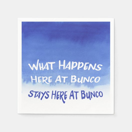 Grappige Bunco Wat gebeurt er hier Blue Ombre Servet (Voorkant)