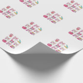 Grappige Bunny Coquette Strik Konijn Leraren Pasen Cadeaupapier (Hoek)