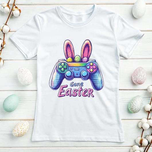 Grappige Bunny Gamer Controller Pasen T-shirt