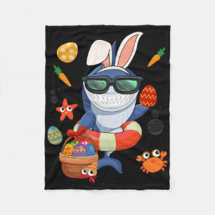 Grappige Bunny Haai Pasen Eieren Bysket Kinderen K Fleece Deken