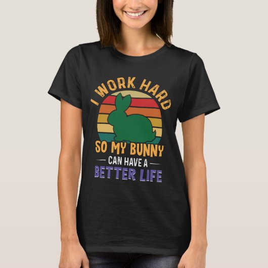 grappige bunny houdt van woordkunst t-shirt (Voorkant)