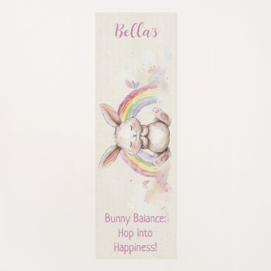 Grappige bunny kinder yoga mat (Voorkant)