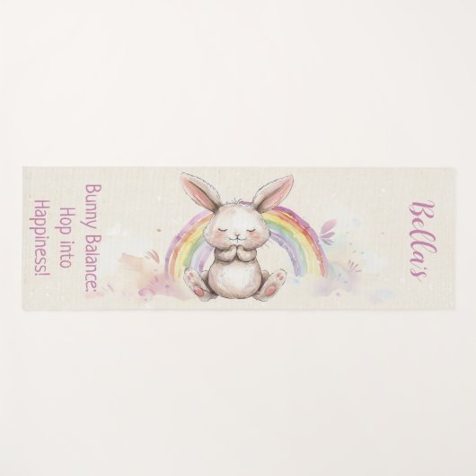Grappige bunny kinder yoga mat (Voorkant (horizontaal))