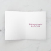 Grappige Bunny Konijn Valentijnskaart Kaart (Binnen)