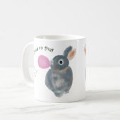 Grappige Bunny Mok – Waterverf Konijn illustratie (Voorkant links)