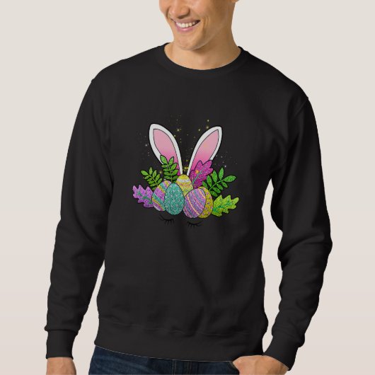 Grappige Bunny Oor Bloem Hoofdband voor Volwassen Trui (Voorkant)