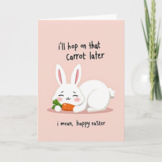 Grappige Bunny Pasen Dag Kaart (Voorkant)