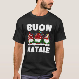 Grappige Buon Natale Outfit Kabouters bijpassende  T-shirt