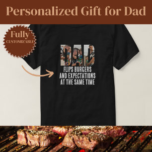Grappige Burger Flipperende Vader T-shirt