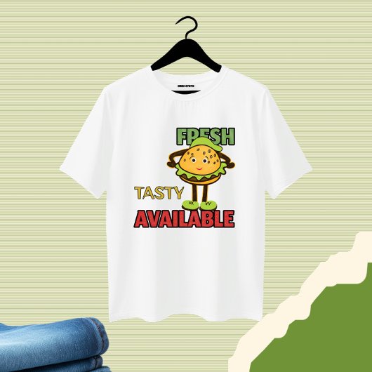 Grappige burger t-shirt