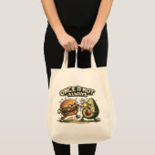 Grappige Burger versus Avocado Tote Bag (Voorkant (product))