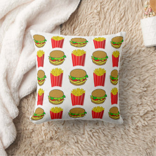 Grappige Burgers en Frites Kussen