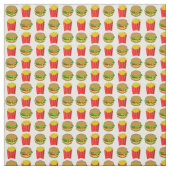 Grappige Burgers en Frites Stof (Swatch)