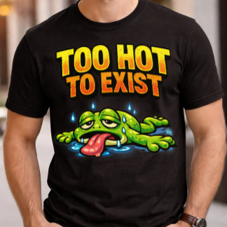 Grappige Burn-out Kikker Te Heet Om Te Bestaan Zom T-shirt