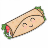 GRAPPIGE BURRITO DIE-CUT STIJL DECAL STICKER VOOR  (Voorkant)