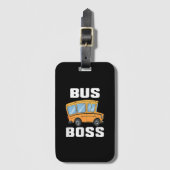 Grappige bus baas school buschauffeur bagagelabel (Voorkant (verticaal))