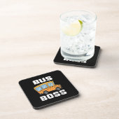 Grappige bus baas school buschauffeur bier onderzetter (Rechterzijde)