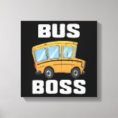 Grappige bus baas school buschauffeur canvas afdruk (Voorkant)