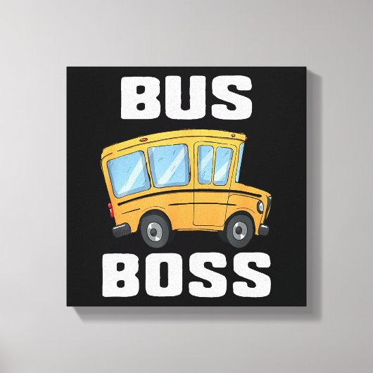 Grappige bus baas school buschauffeur canvas afdruk (Voorkant)