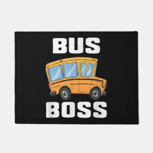Grappige bus baas school buschauffeur deurmat
