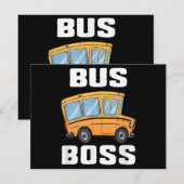 Grappige bus baas school buschauffeur feestdagenkaart (Voorkant / Achterkant)