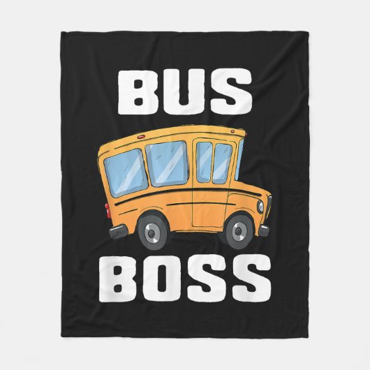Grappige bus baas school buschauffeur fleece deken (Voorkant)