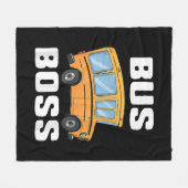 Grappige bus baas school buschauffeur fleece deken (Voorkant (Horizontaal))