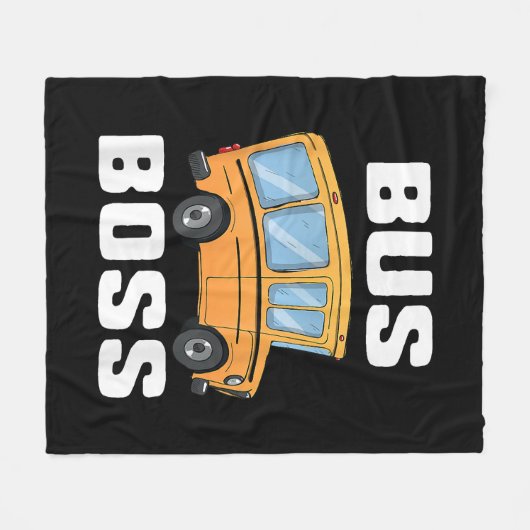Grappige bus baas school buschauffeur fleece deken (Voorkant (Horizontaal))