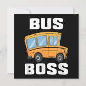 Grappige bus baas school buschauffeur kaart (Achterkant)