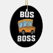 Grappige bus baas school buschauffeur keramisch ornament (Rechts)