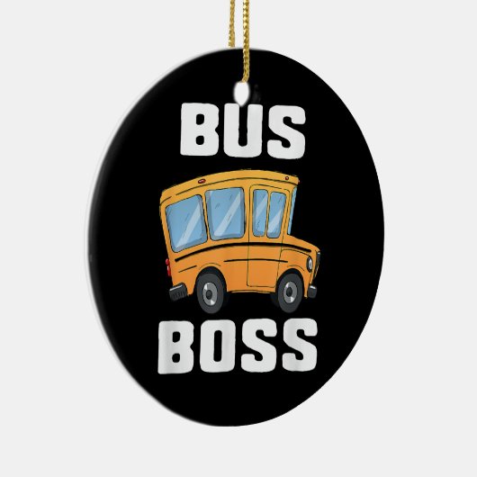 Grappige bus baas school buschauffeur keramisch ornament (Rechts)