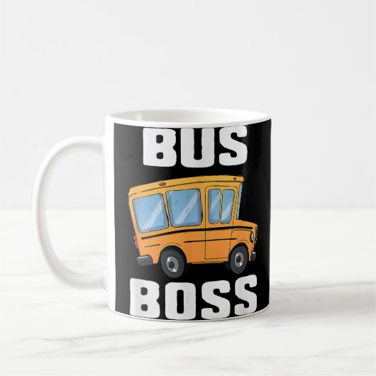 Grappige bus baas school buschauffeur koffiemok (Links)