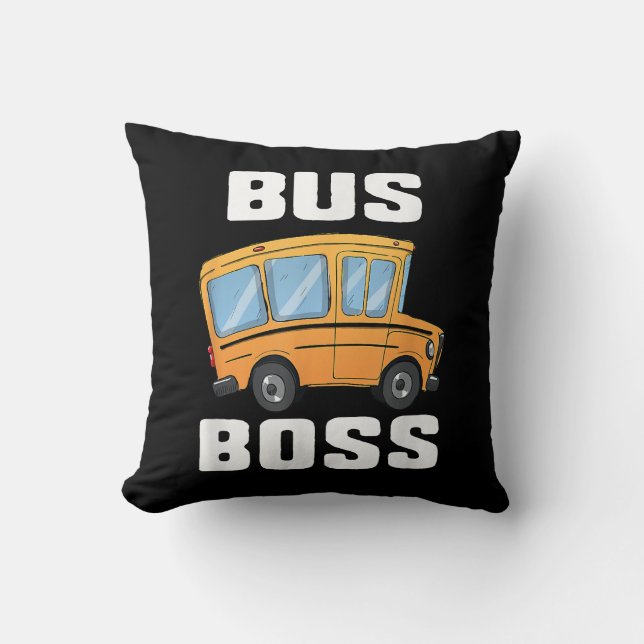 Grappige bus baas school buschauffeur kussen (Voorkant)