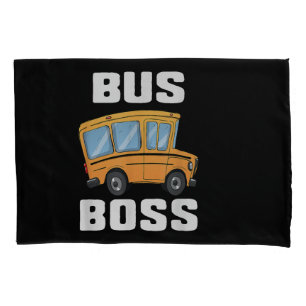 Grappige bus baas school buschauffeur kussensloop