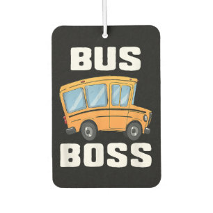 Grappige bus baas school buschauffeur luchtverfrisser
