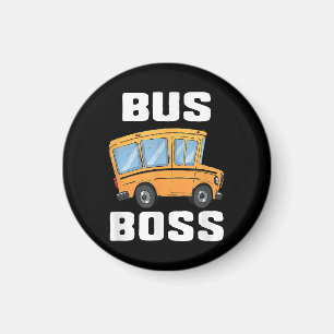 Grappige bus baas school buschauffeur magneet
