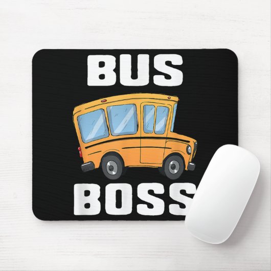 Grappige bus baas school buschauffeur muismat (Met muis)