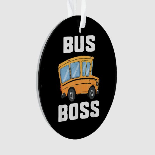Grappige bus baas school buschauffeur ornament (voorkant)