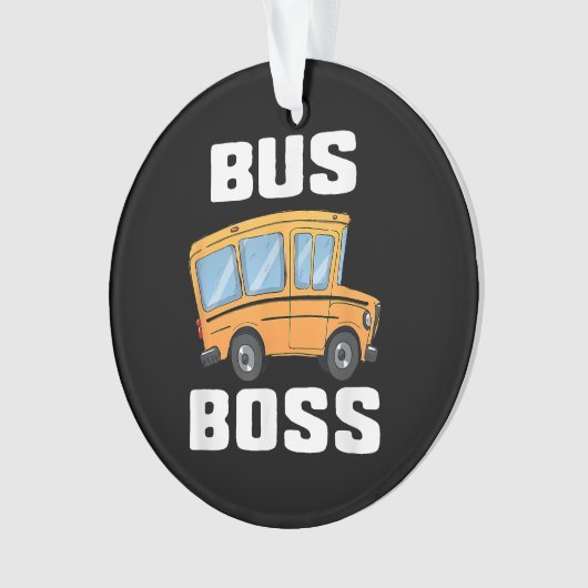 Grappige bus baas school buschauffeur ornament (voorkant)