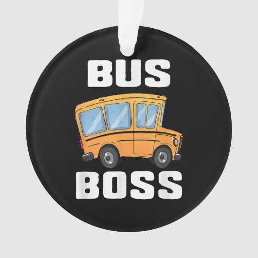 Grappige bus baas school buschauffeur ornament (voorkant)
