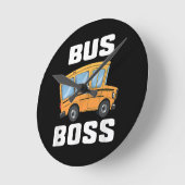 Grappige bus baas school buschauffeur ronde klok (Hoek)