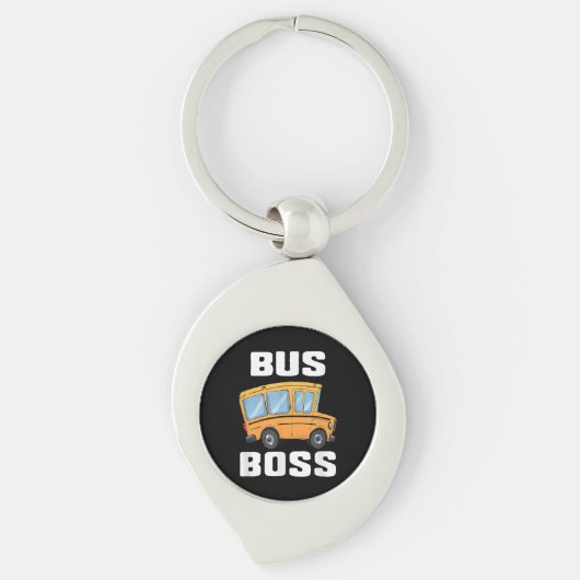 Grappige bus baas school buschauffeur sleutelhanger (Voorkant)