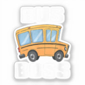 Grappige bus baas school buschauffeur sticker (Voorkant)