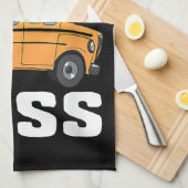 Grappige bus baas school buschauffeur theedoek (Quarter Fold)
