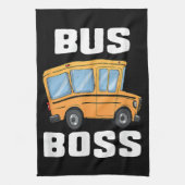 Grappige bus baas school buschauffeur theedoek (Verticaal)