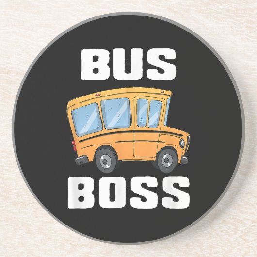Grappige bus baas school buschauffeur zandsteen onderzetter (Voorkant)